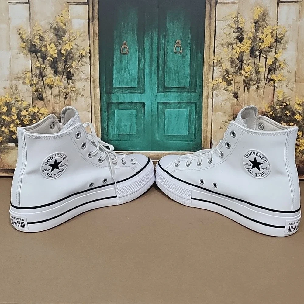 CONVERSE Women's Chuck Taylor‎ All Star Lift Platform Leather High-Top Shoes